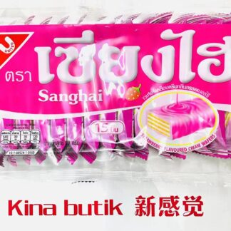 SANGHAI Strawberry Cream Wafers 72g 草莓奶油威化 72g