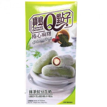 THAIWAN DESSERT GREEN TEA RED BEAN MOCHI ROLL 150g