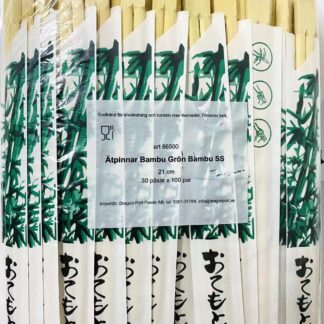 Ätpinnar Bambu Grön Bambu  21cm 100 par  竹筷 21cm 100双