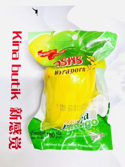 WORAPORN Inlagd Mango (Stora Bitar)  Thai Pickled Mango Whole 180g