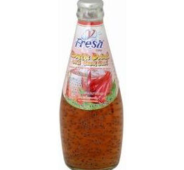 V-Fresh  Roselle Dryck Med Basilikafrön  Roselle Drink With Basil Seed  290ml