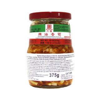 Pickled sliced bamboo in chili oil 375g  六福辣油香笋 375g