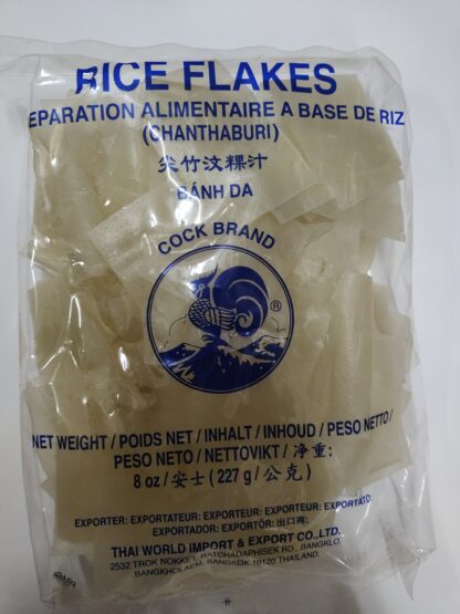 Cock brand rice flakes 227g