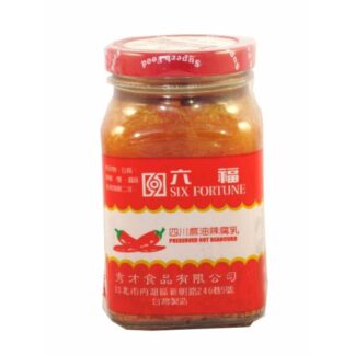 Six fortune spicy beancurd 300g 六福四川麻油辣腐乳 300g