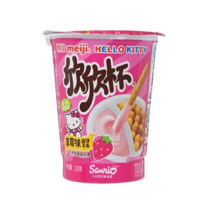 MEIJI YANYAN cookies cup strawberry flav. 25g 明治欣欣杯草莓味 25g