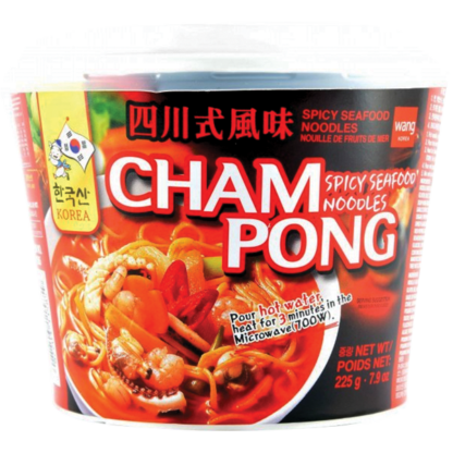 Wang big bowl korean cham pong spicy seafood noodles 225g