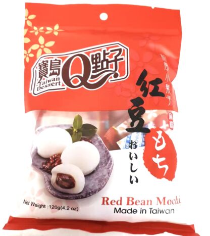 TAIWAN DESSERT Mochi Red Bean 120g 宝岛Q点子红豆麻薯 120g