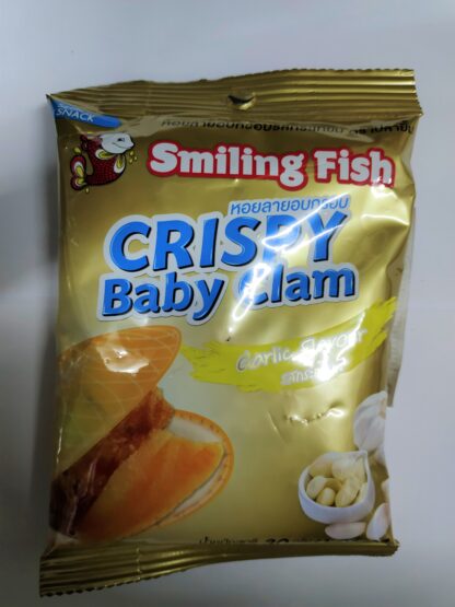Smiling fish crispy baby clam garlic flavour 30g 泰式脆炸蛤肉香蒜味 30g