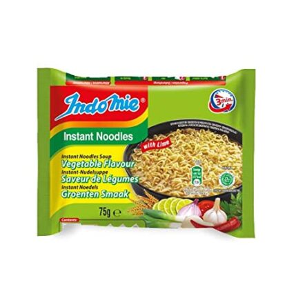 Indomie jinstant noodle soup vegetable flavour with lime 75g