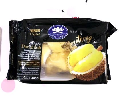 BUA LUANG Frozen Durian Flesh Duriankött Fryst 400g 御莲牌 冻榴莲肉
