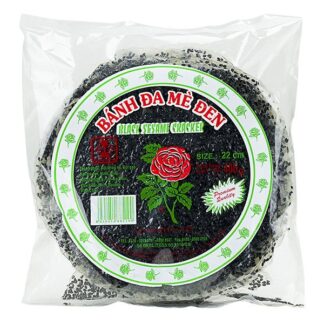 BANH DA ME DEN Black Sesame Cracker Rispapper Svart Sesam 400g 芝麻薄米片