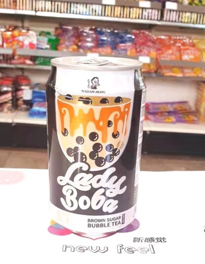 MADAM HONG Boba Lady Brown Sugar Bubble Tea 315ml 洪大妈 黑糖珍珠奶茶饮料 315ml