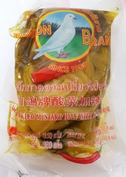 PIGEON BRAND Pickled Sour Mustard Green With Chilli 350g