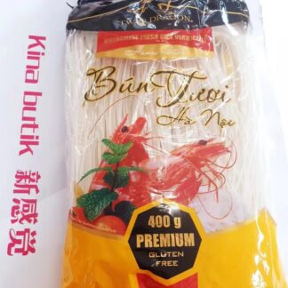 TWIN DRAGON Vietnamese Fresh Rice Vermicelli Hanoi Style 400g